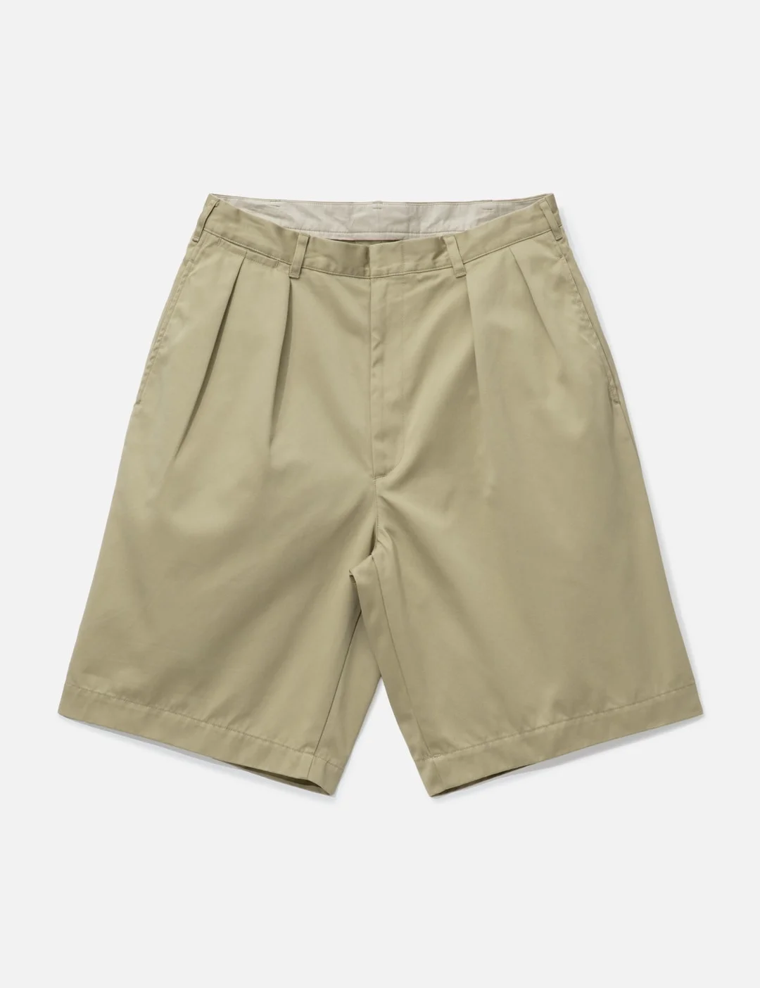 DOUBLE PLEATED CHINO SHORTS - 1