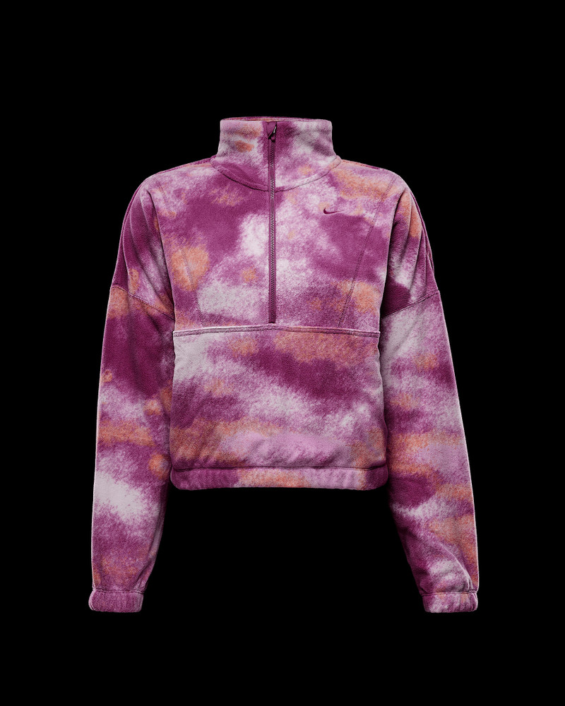 Nike One Women's Therma-FIT Oversized 1/2-Zip Fleece Printed Top 6