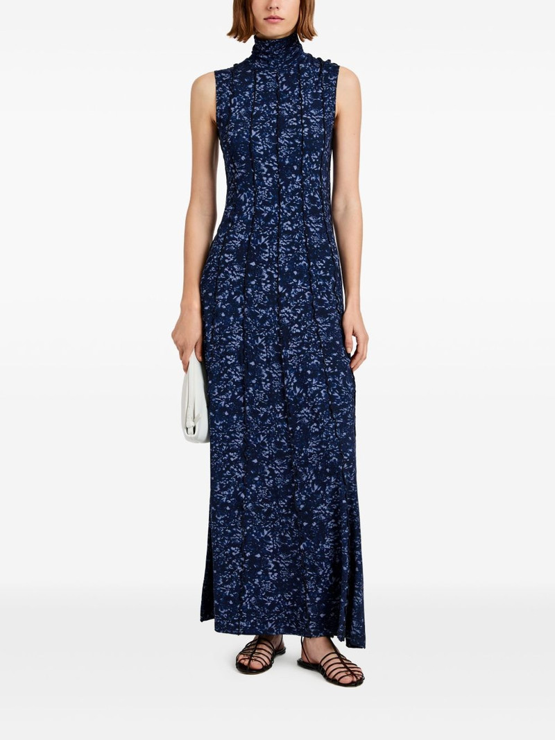 Proenza Schouler high-neck sleeveless floral dress outlook