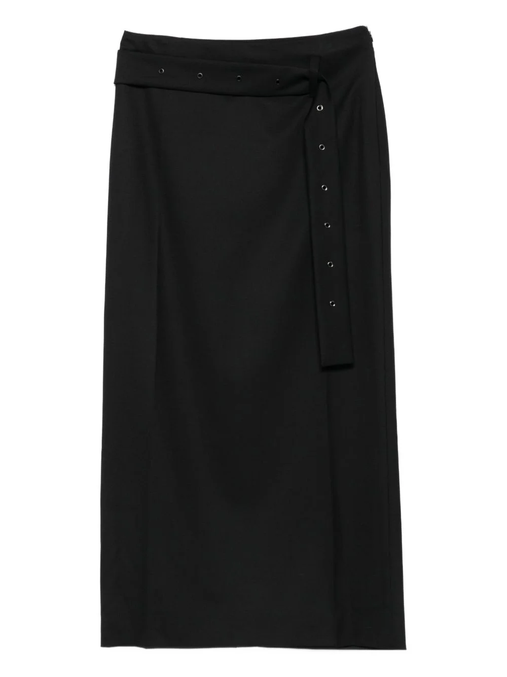 eyelet-detail belted skirt - 1