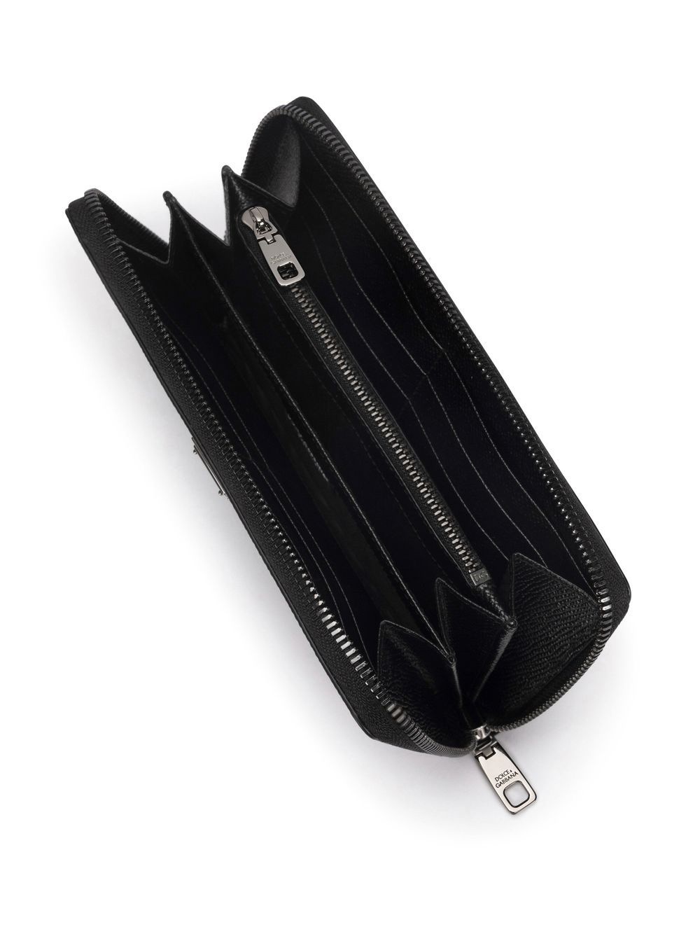 zipped grained leather wallet - 3