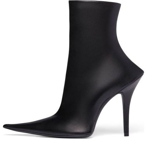 (WMNS) Balenciaga Witch 110mm Booties 'Black Sheepskin' 747603WBCW01000 - 1