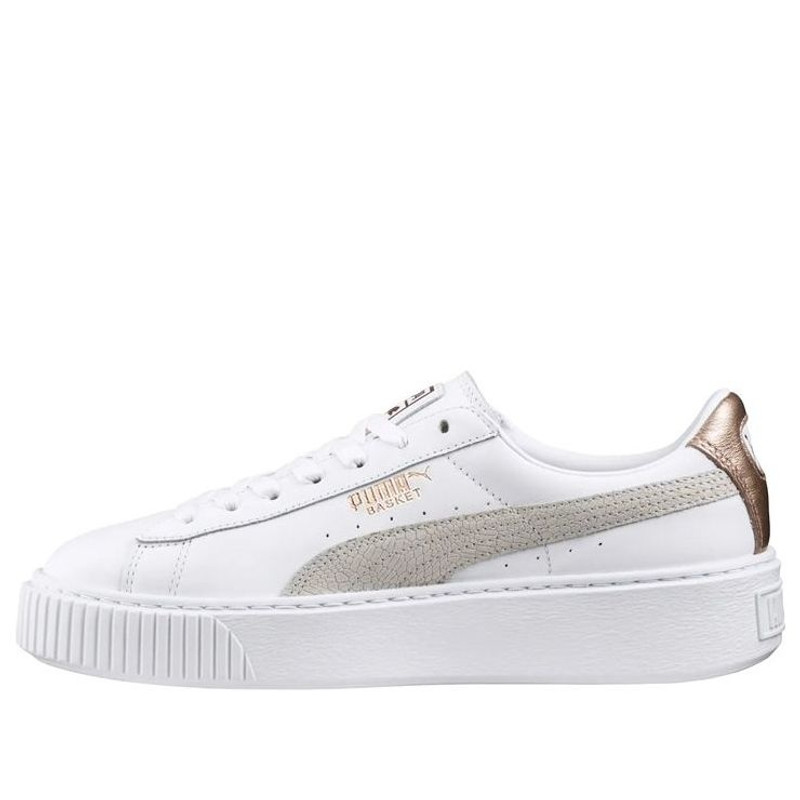 (WMNS) PUMA 바구니 플랫폼 Euphoria RG 'White Gray Gold' 366814-02 - 1