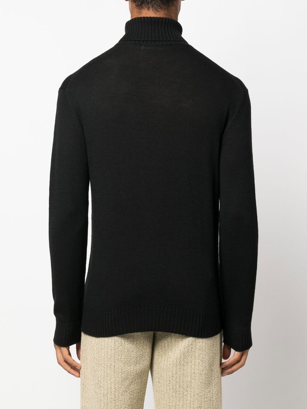 roll neck knitted sweater - 4