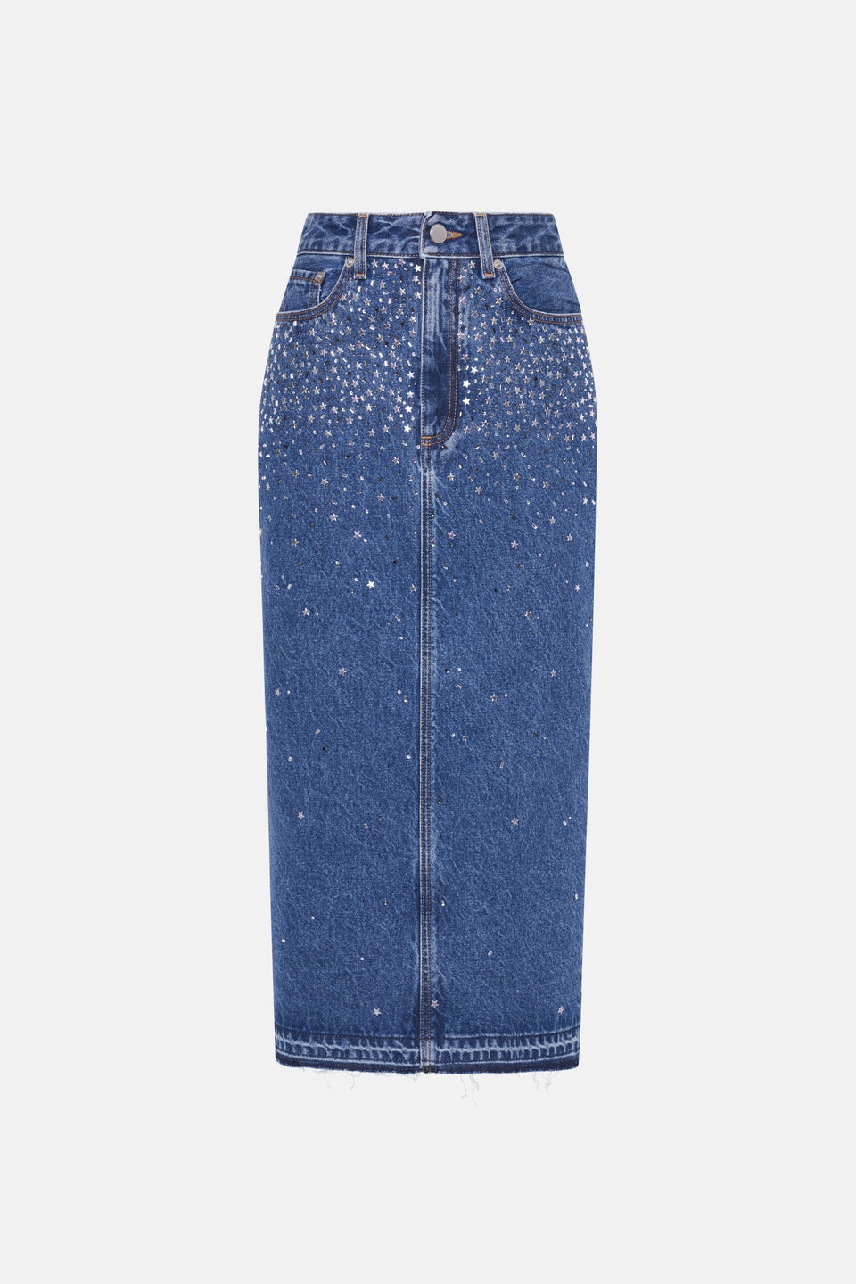 DENIM SKIRT WITH HOTFIX - 1