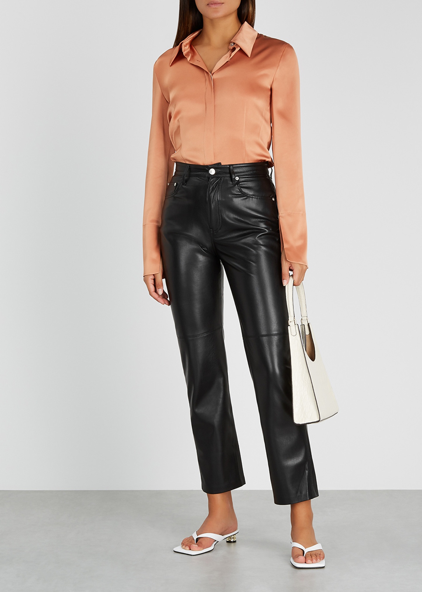 Vinni black faux leather trousers - 4