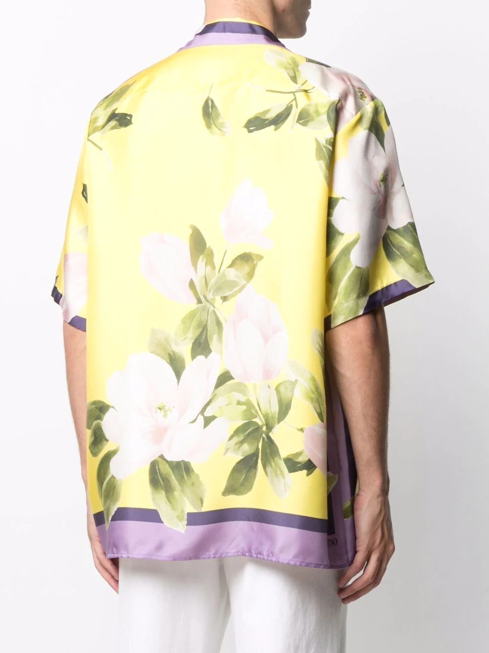 flora-print short-sleeve shirt - 4