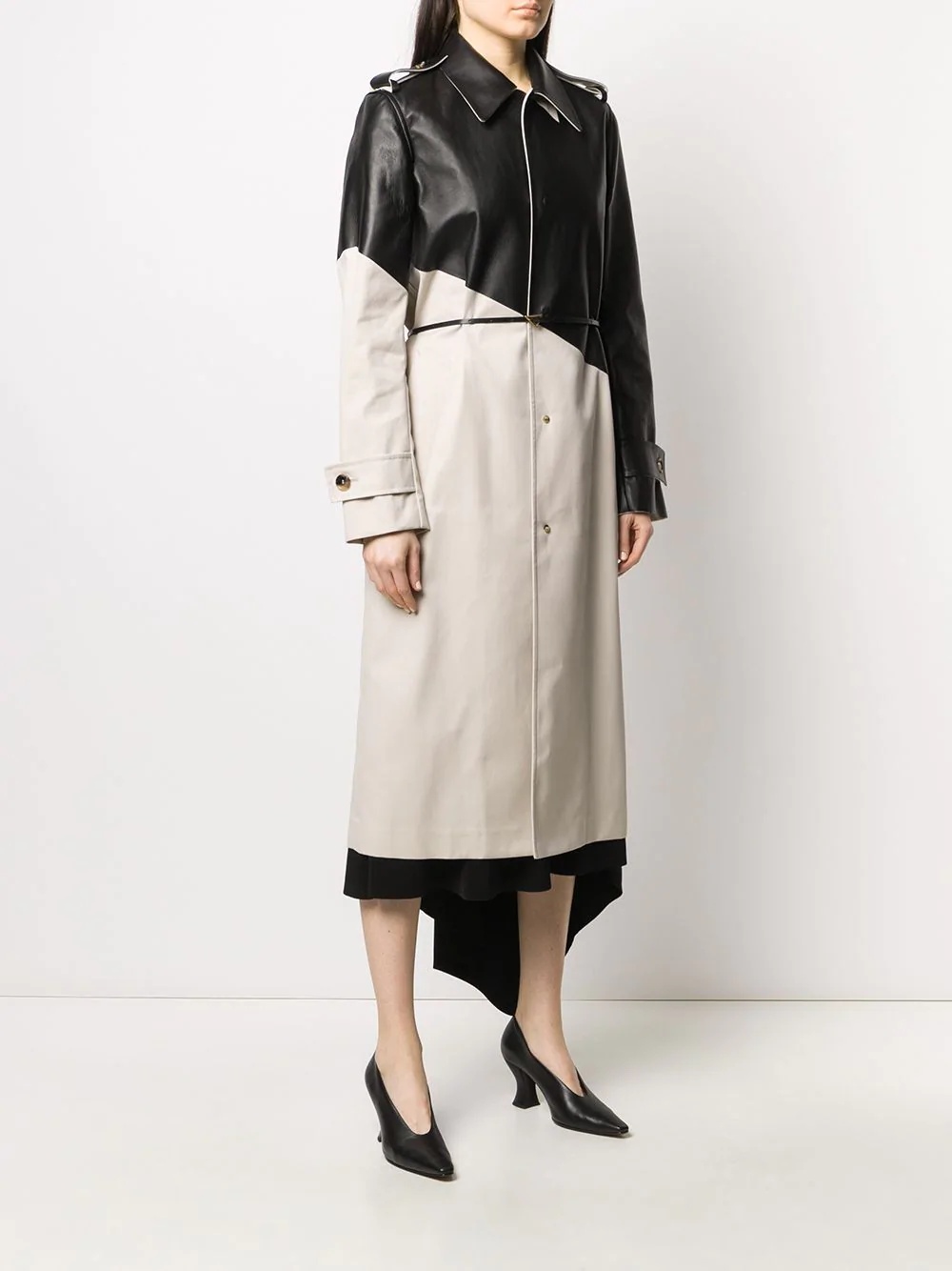 two-tone trench coat - 3