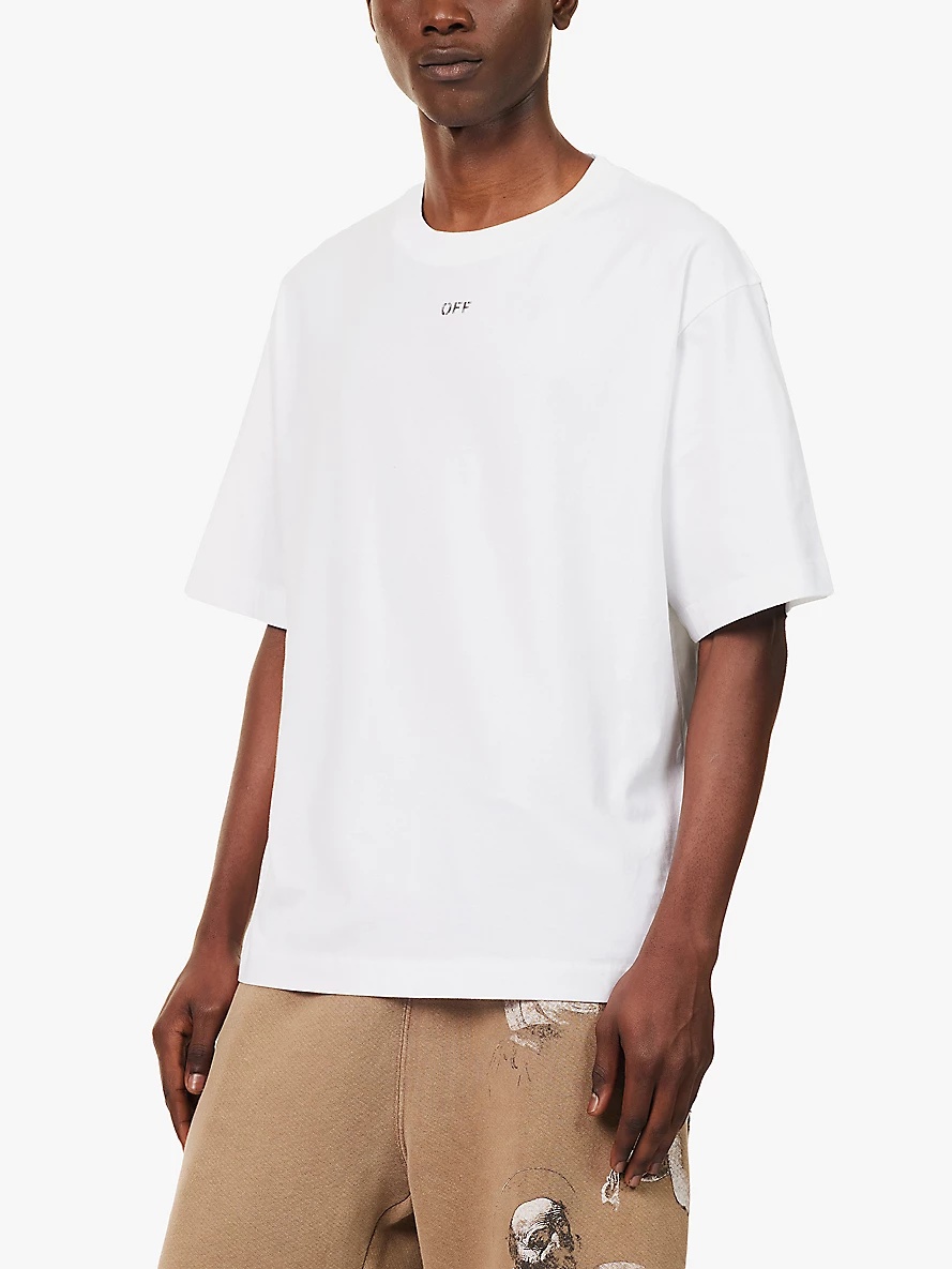Brand-print cotton-jersey T-shirt - 3