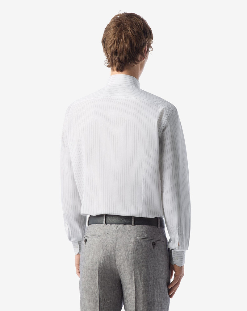 Cotton poplin shirt with black stripes 3