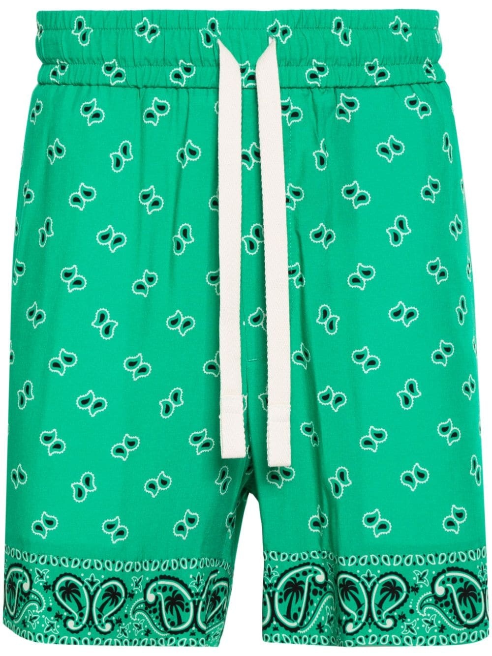 paisley-print deck shorts - 1