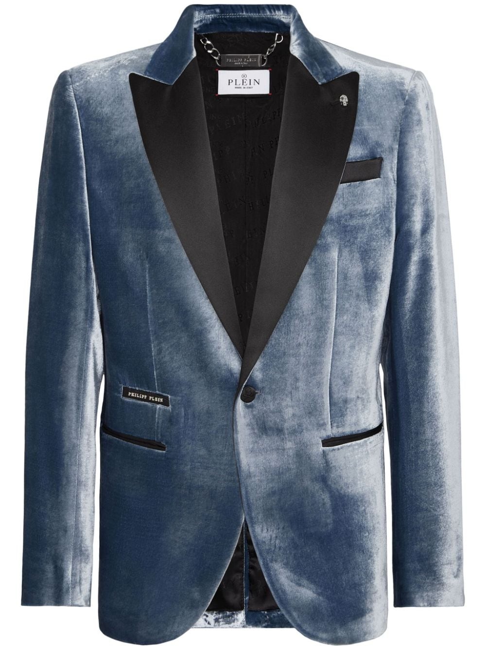 Philipp Plein peaked lapel blazer - Black