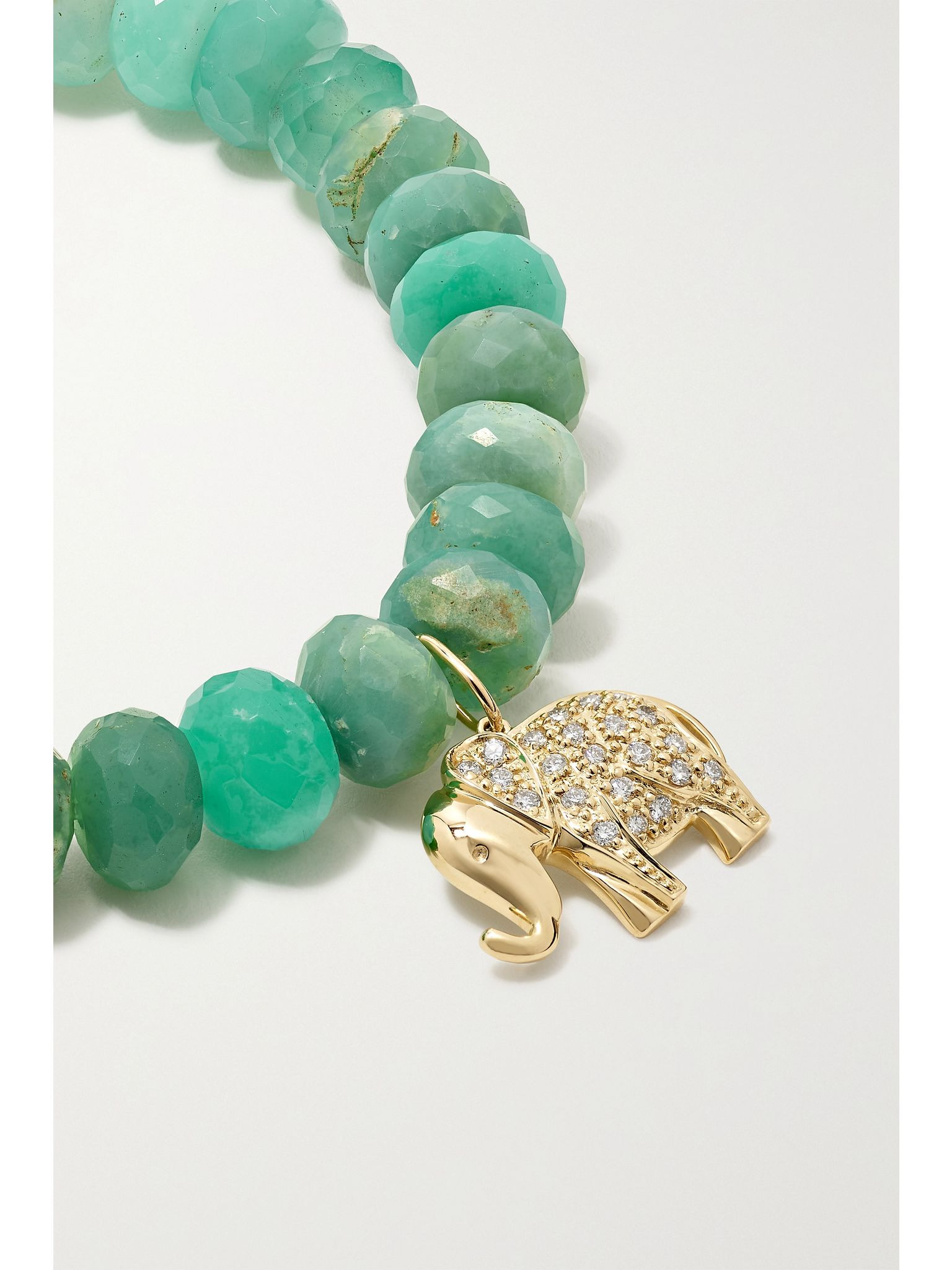 Elephant 14-karat gold, chrysoprase and diamond bracelet Gold - 4