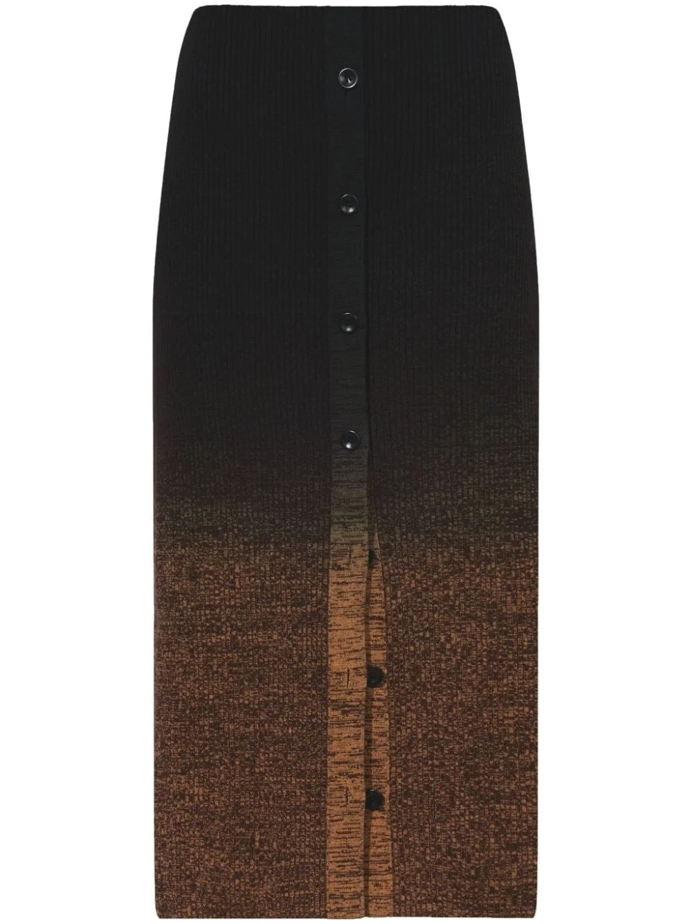 gradient-effect knitted midi skirt - 1