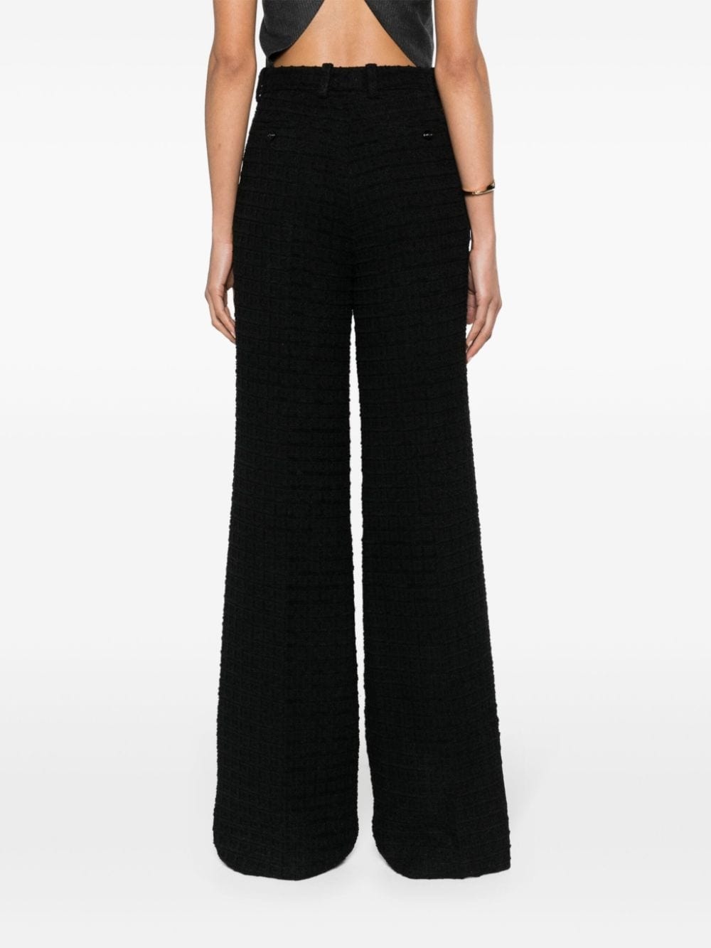 waffle-effect tweed trousers - 4