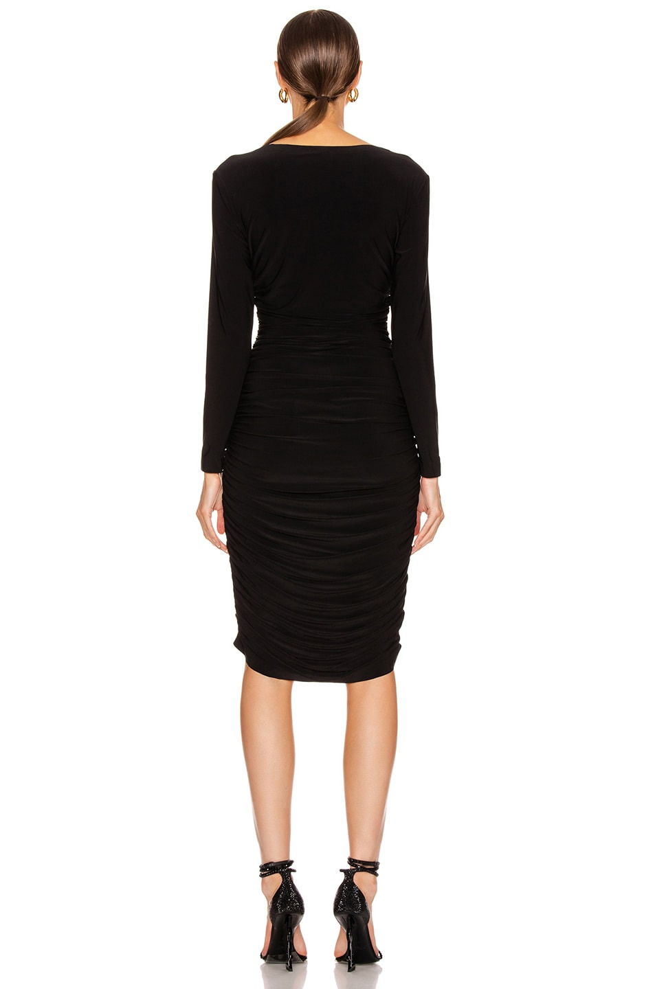 Long Sleeve Shirred Dress - 3