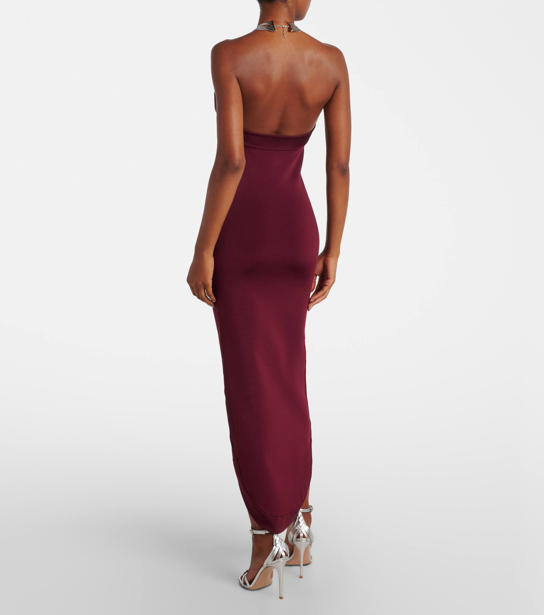 Halterneck midi dress - 3