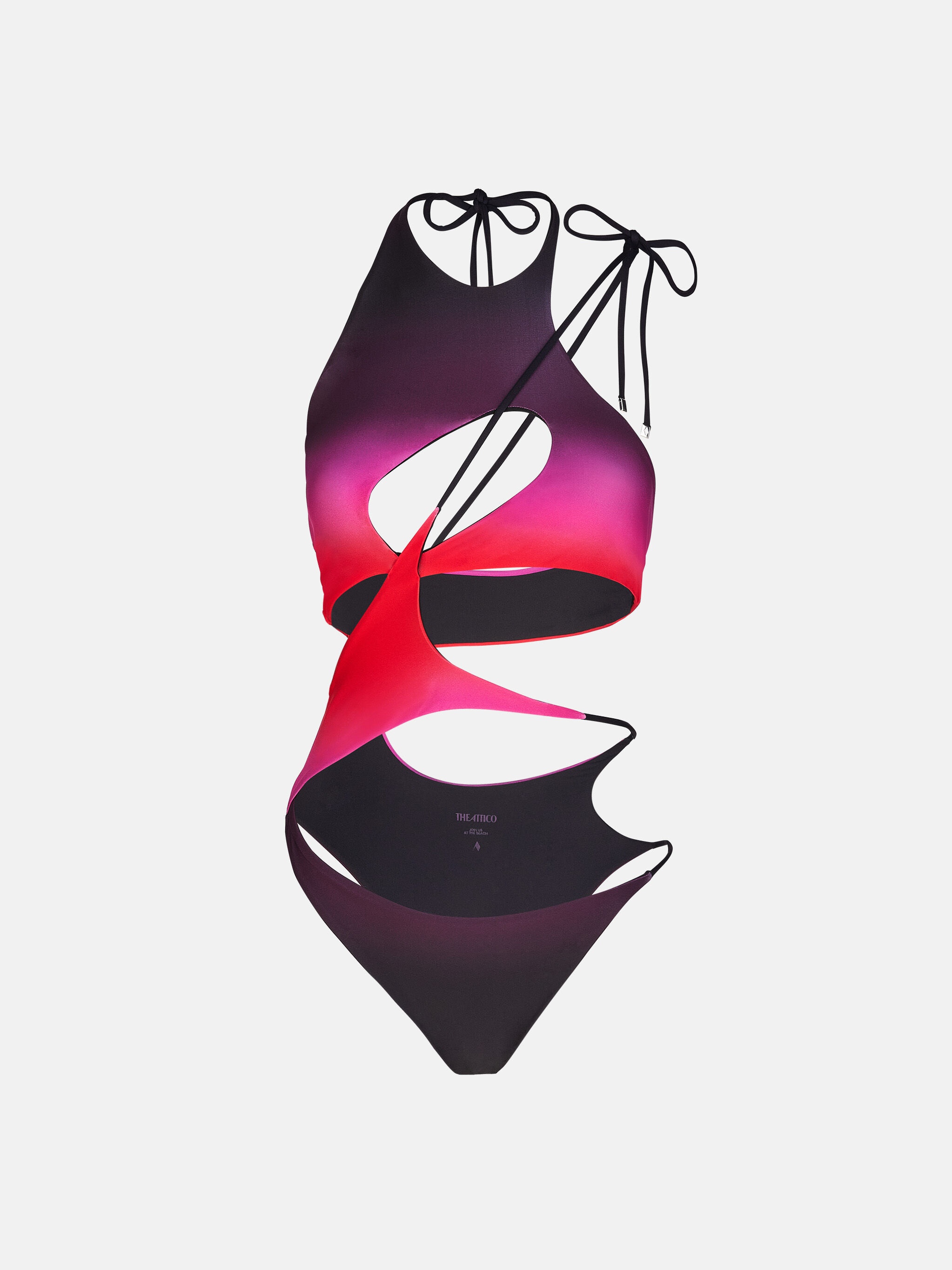 RED, BLACK AND FUCHSIA ONE PIECE - 2