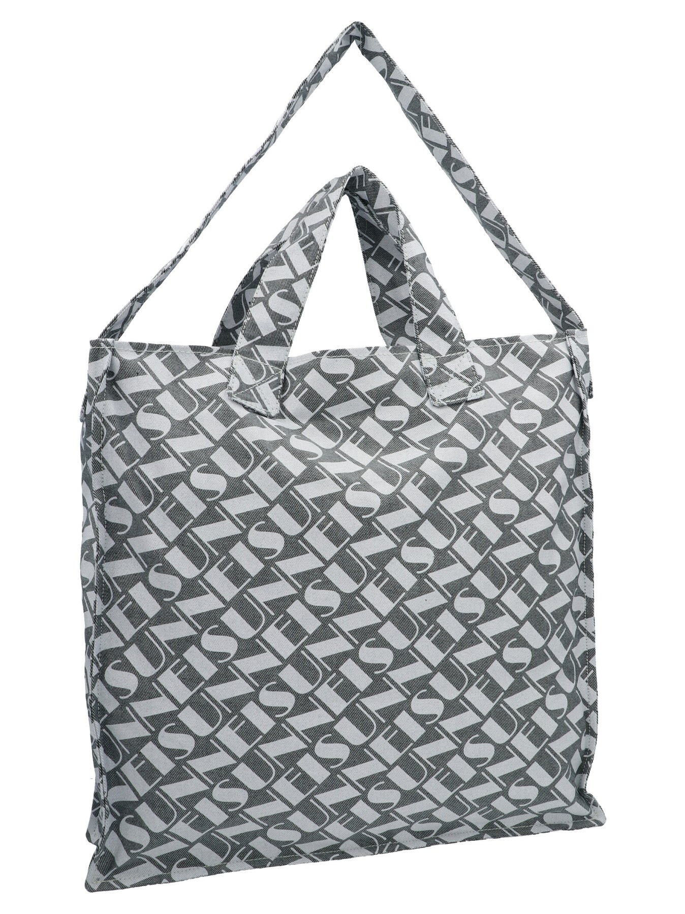 Logo print denim shopping bag - 2
