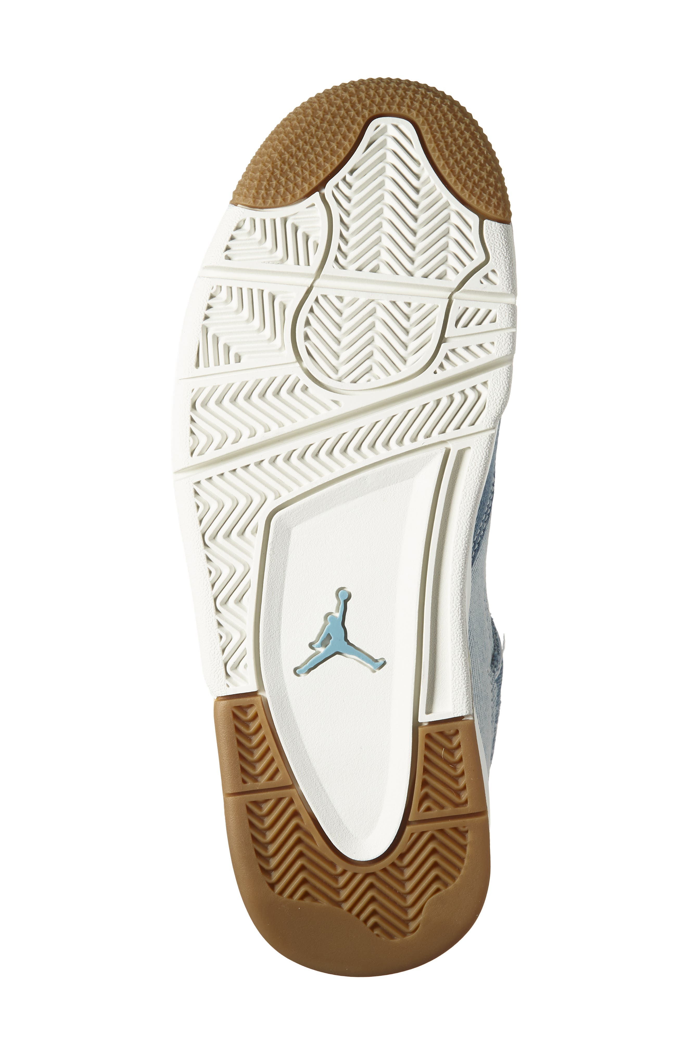 Air Jordan 4 Retro 'Worn Blue' Basketball Sneaker in Sail/Light Brown/Blue at Nordstrom - 7