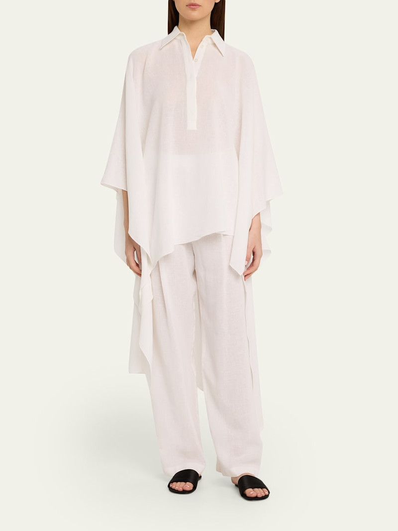 MICHAEL KORS High-Low Linen Gauze Caftan outlook
