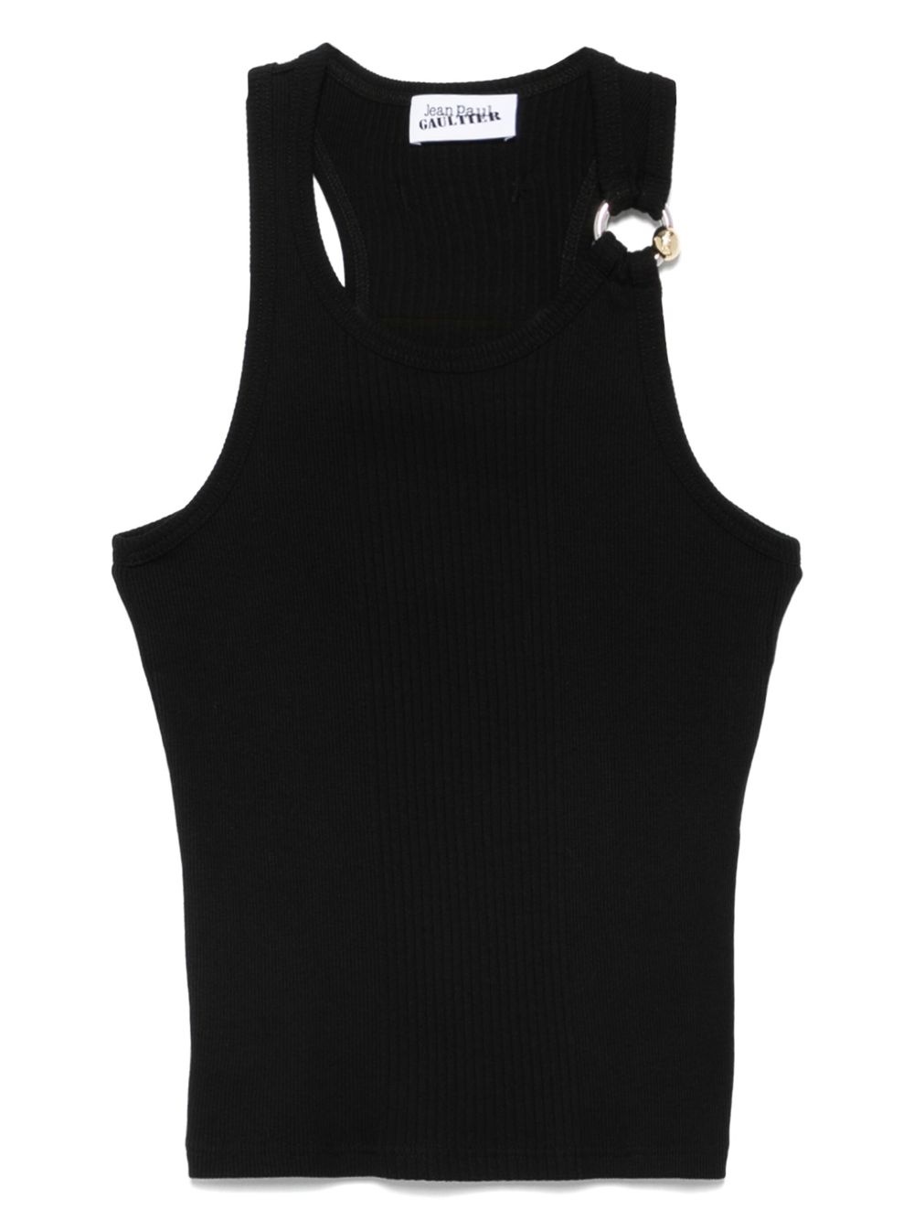 sleeveless ribbed top - 1