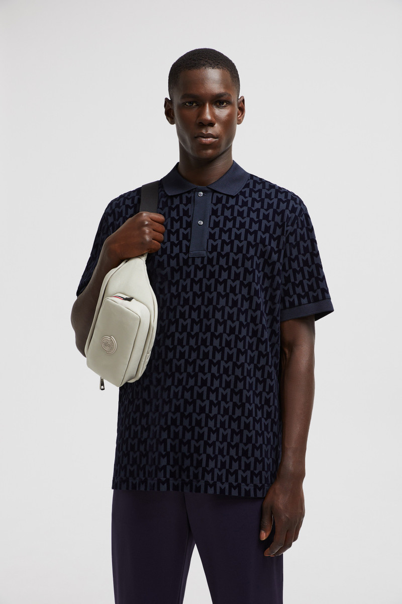 Moncler Monogram Print Polo Shirt outlook