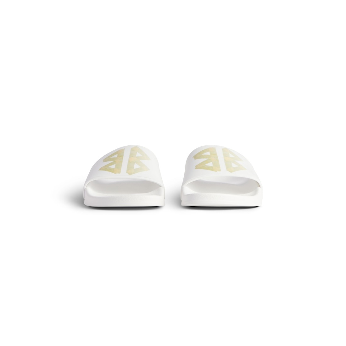 Men's Pool Slide Sandal  in White/yellow - 3