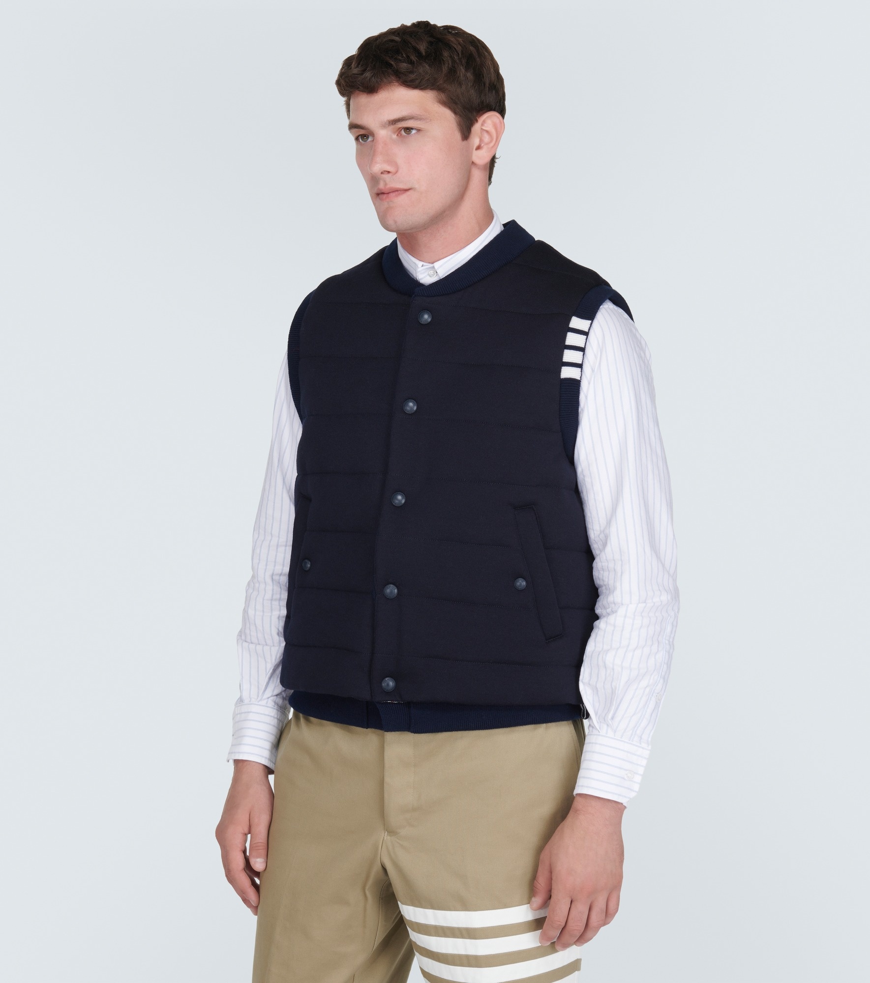 Reversible wool and down vest - 3
