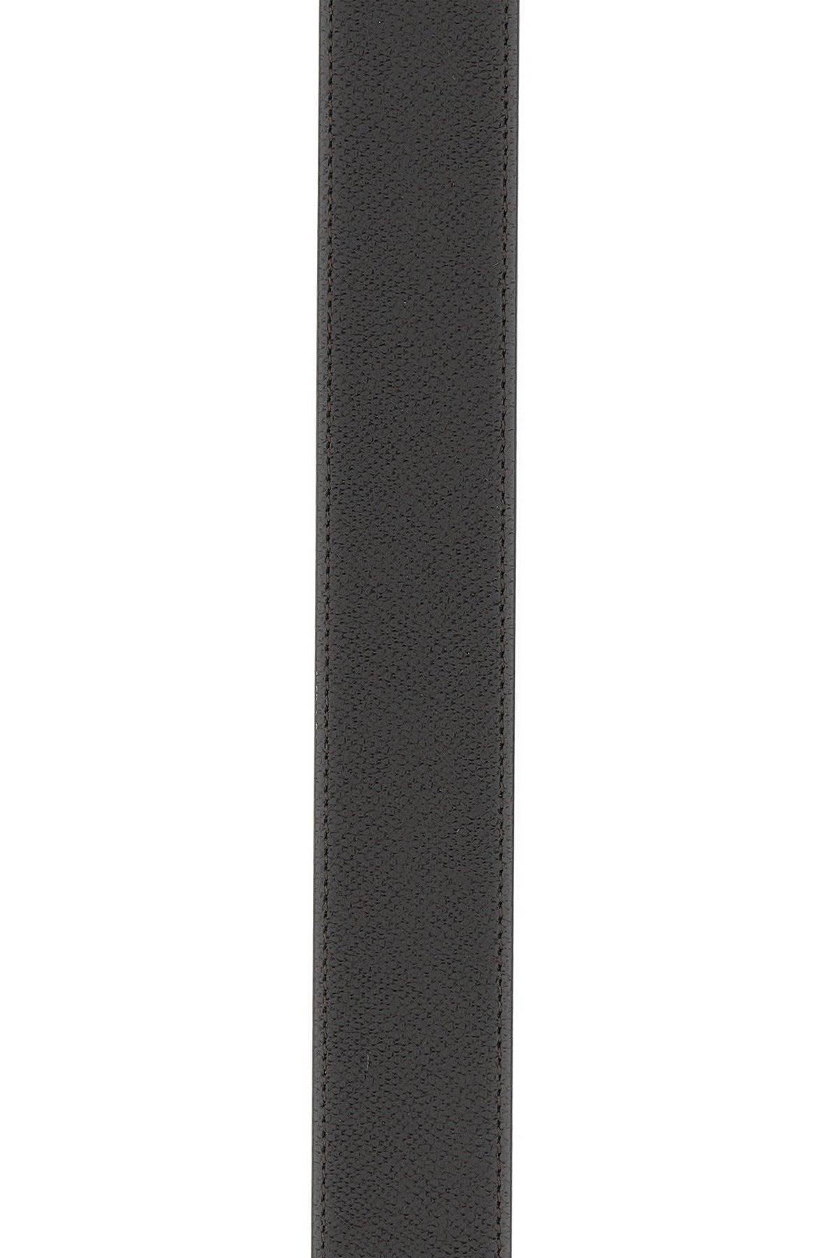 Dark brown leather reversible belt - 3