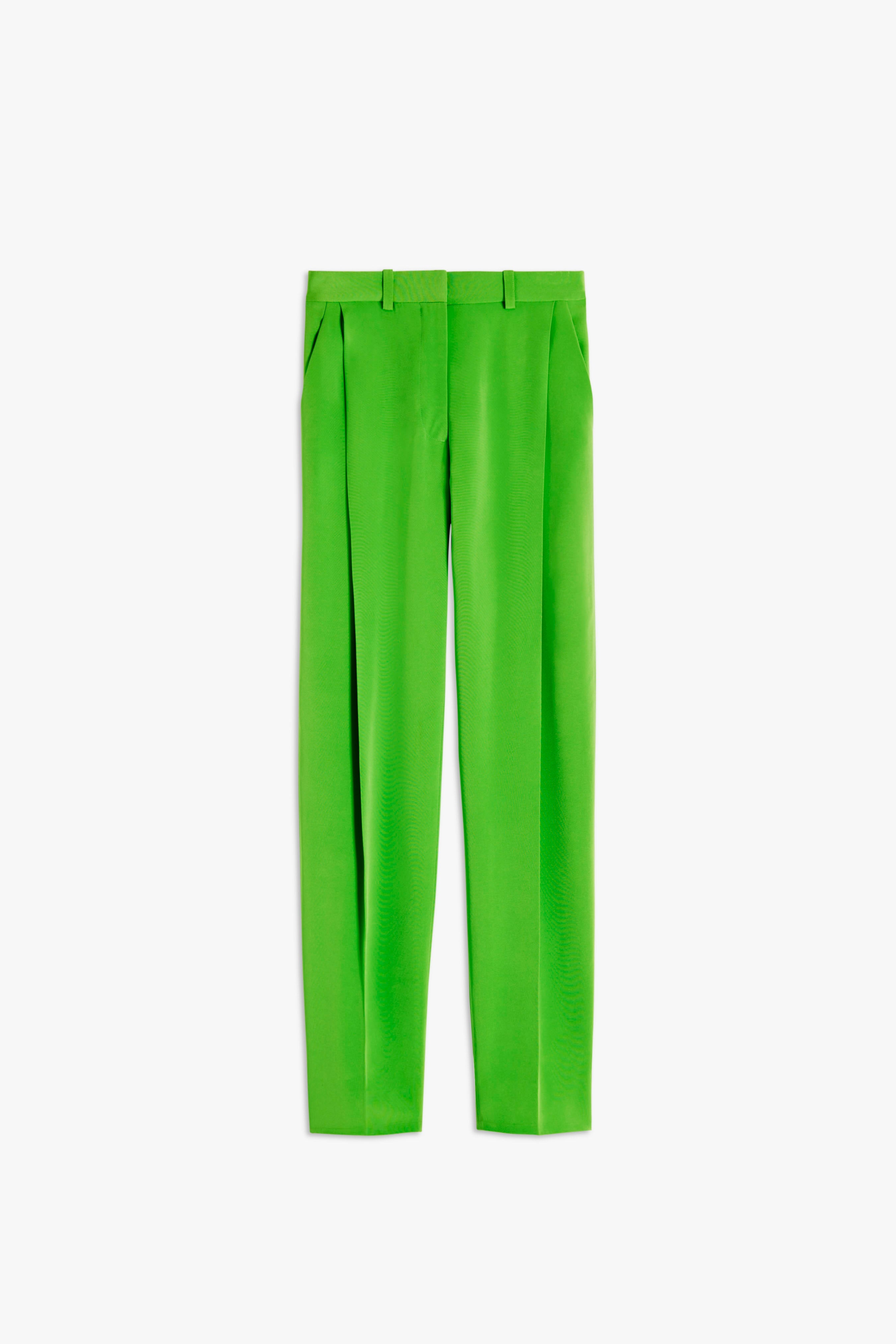 Tailored Slim-Leg Trouser in Apple Green - 1