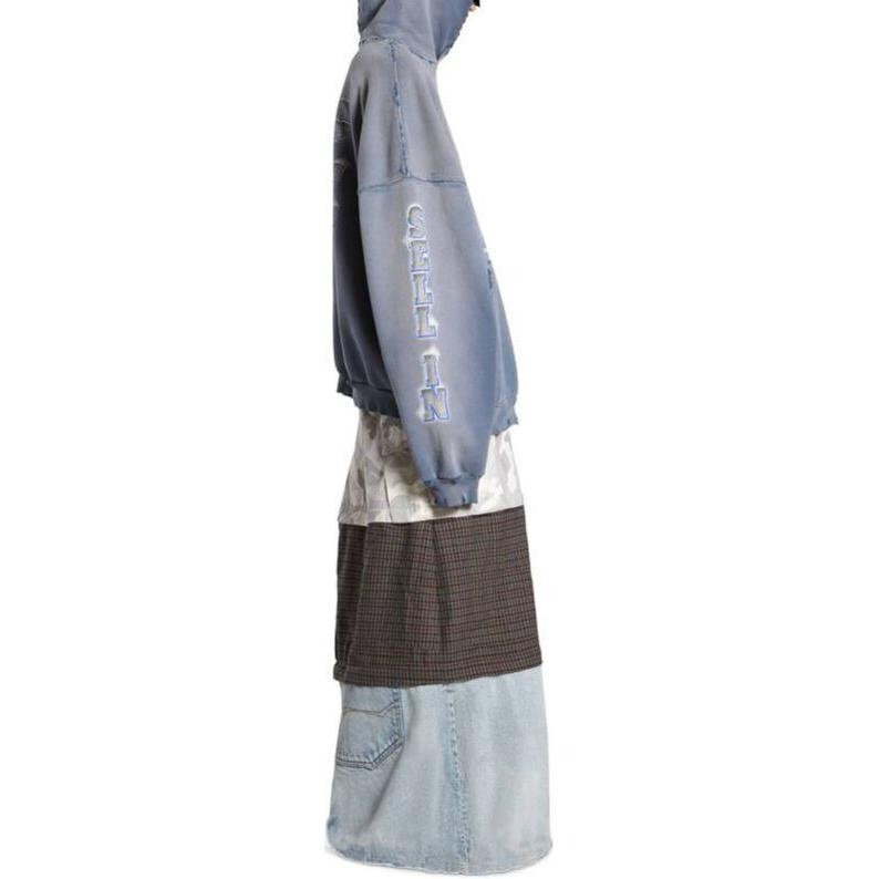 (WMNS) Balenciaga Snbn Hoodie 'Blue' 739024TQVE74108 - 5