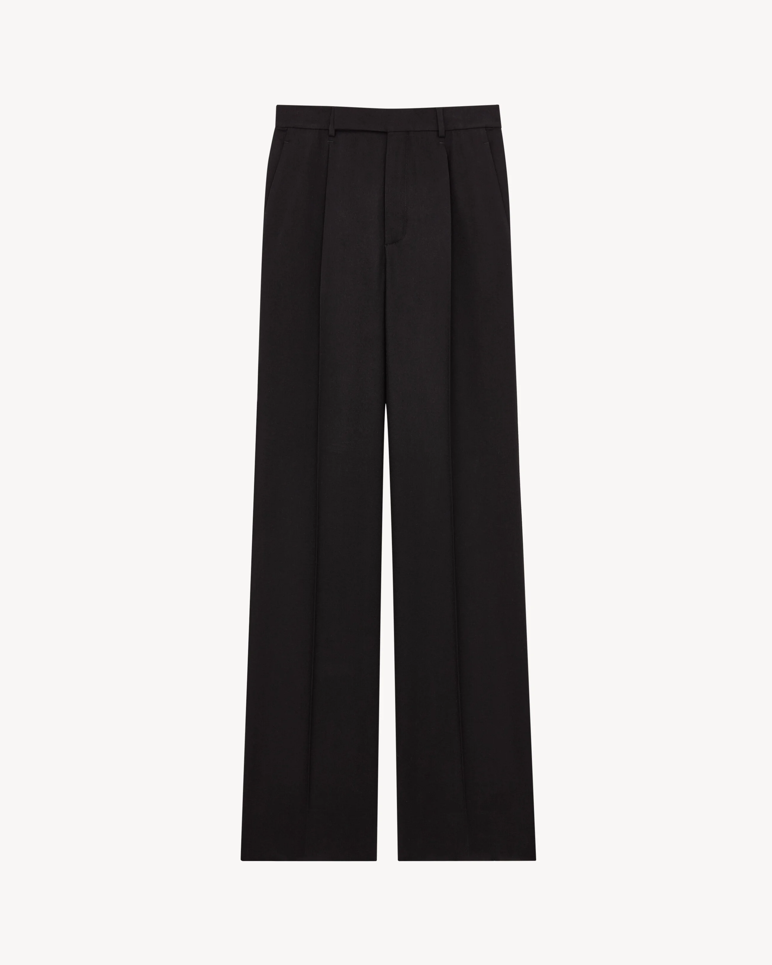 FLUID PANTS IN WOOL FLANNEL - 1