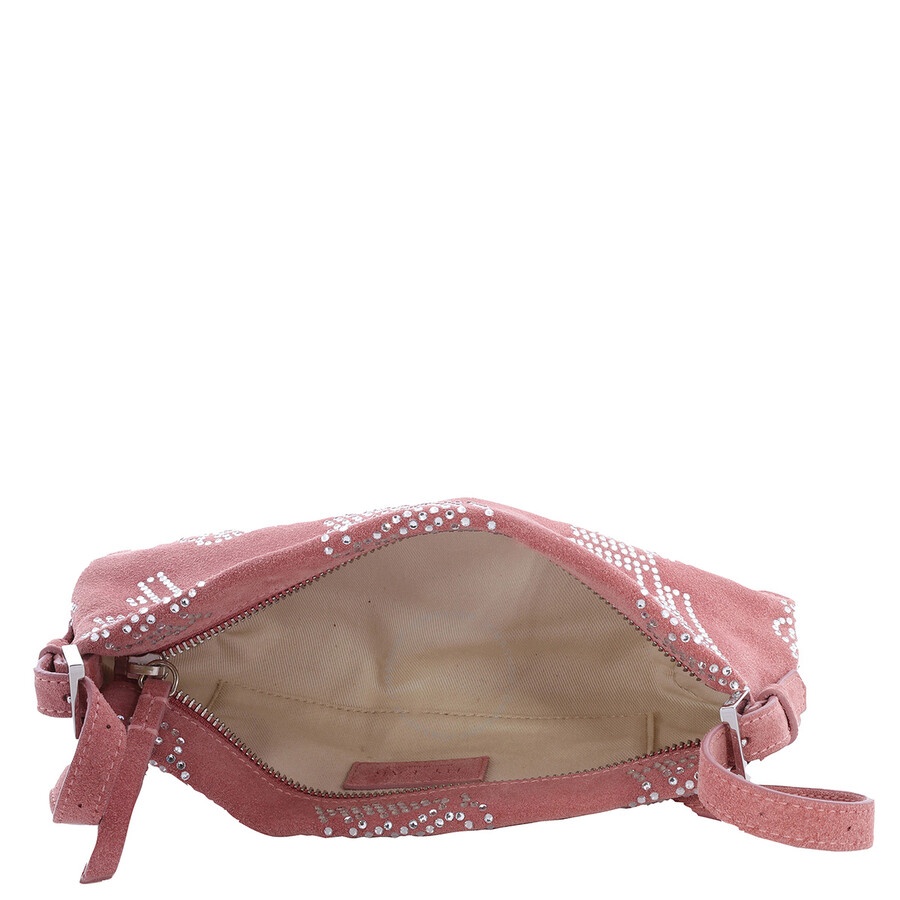 By Far Ladies Salmon Dulce Crystal Shoulder Bag - 5