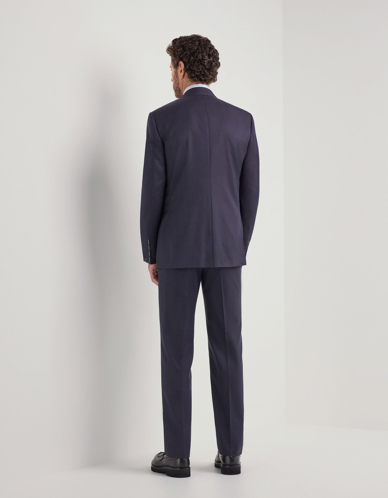 LIGHT BLUE DENIM-EFFECT WOOL REGULAR-FIT SUIT 88