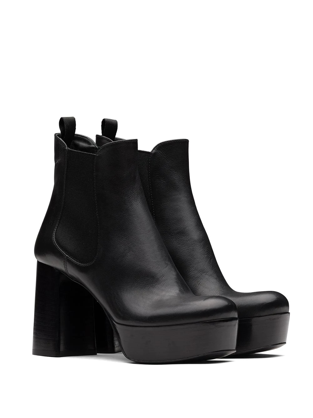 platform leather ankle boots - 2