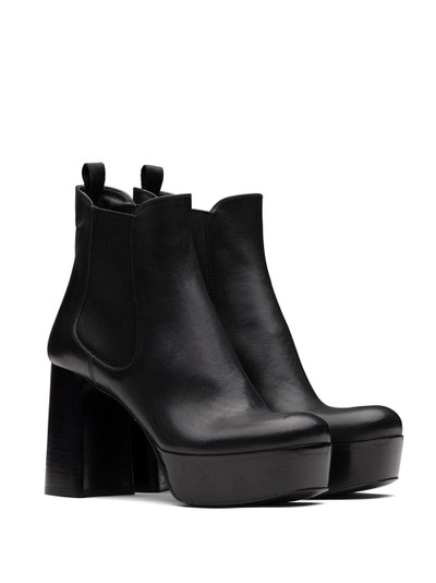 Prada platform leather ankle boots outlook