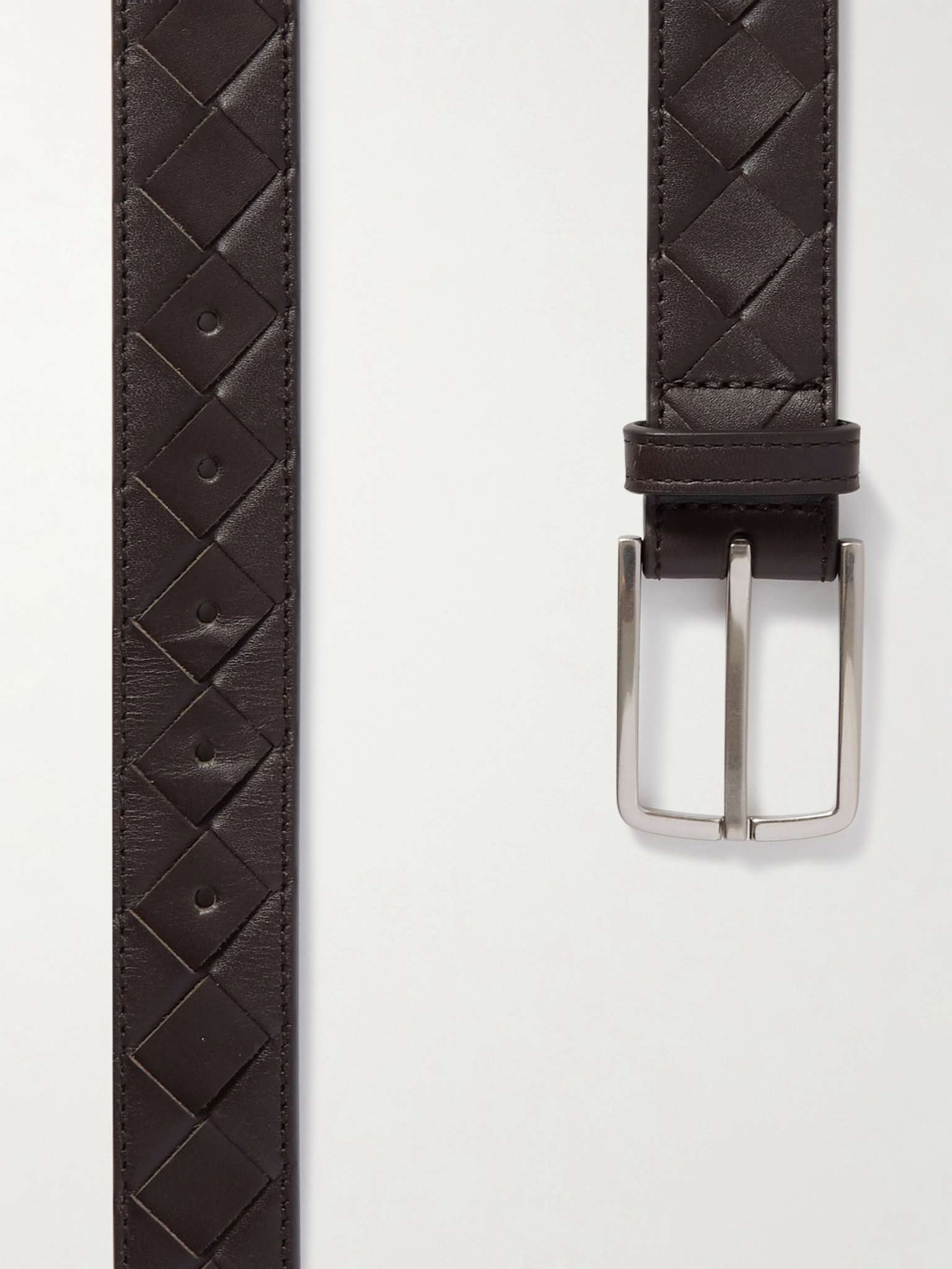 3cm Intrecciato Leather Belt - 3