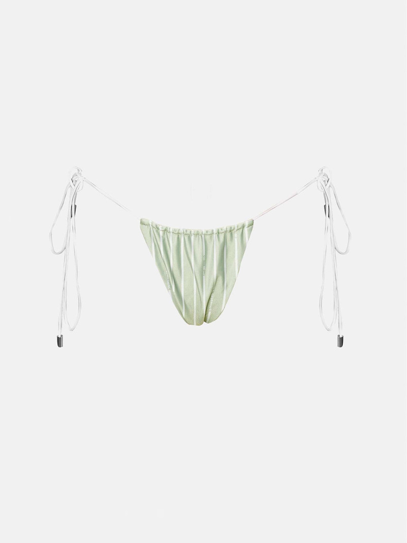 WOODS BIKINI BOTTOMS GREEN/WHITE PINSTRIPE 1