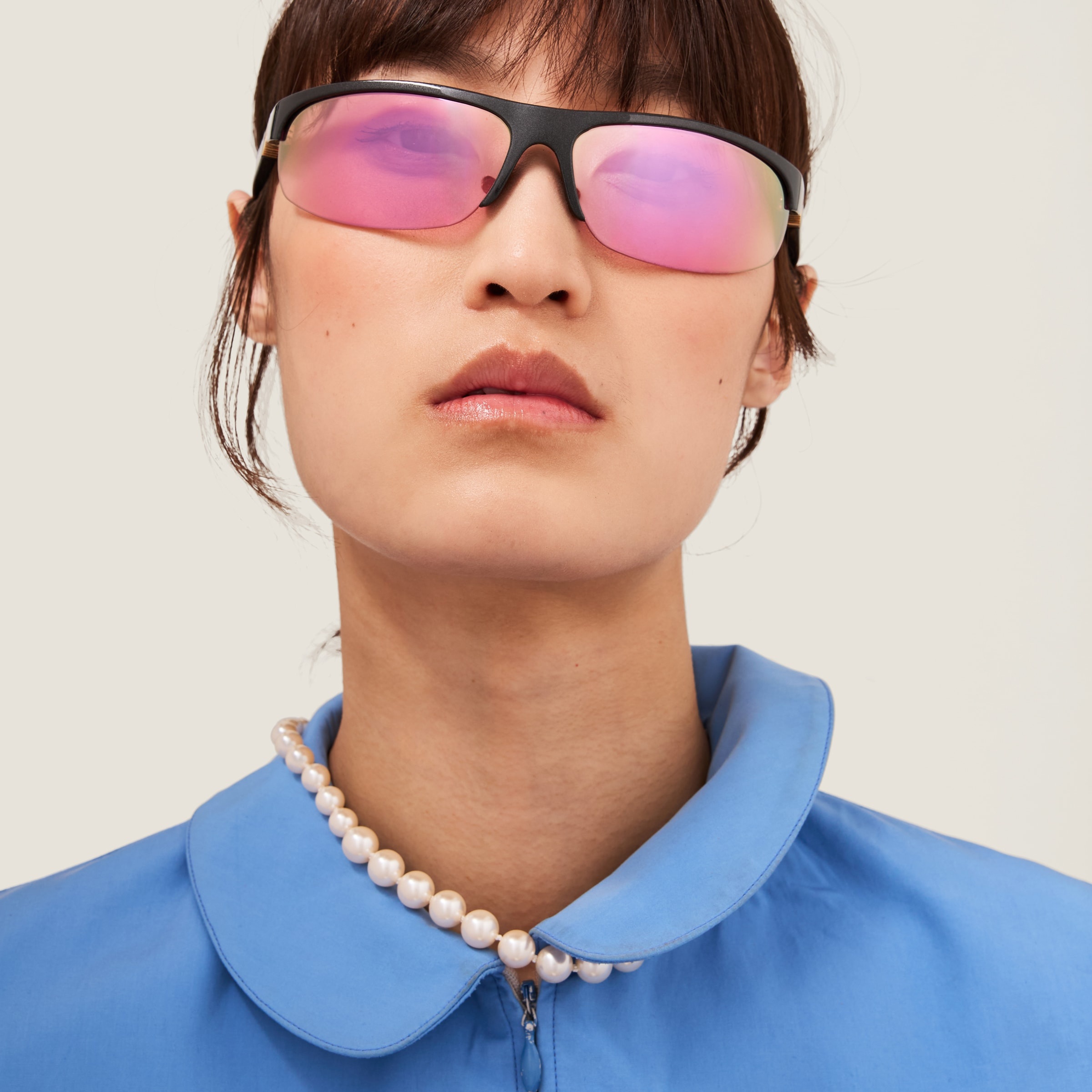 Miu Miu Runway sunglassesクリアレンズブルーライトカット Miu Miu Runway sunglassesクリアレンズブルーライトカット