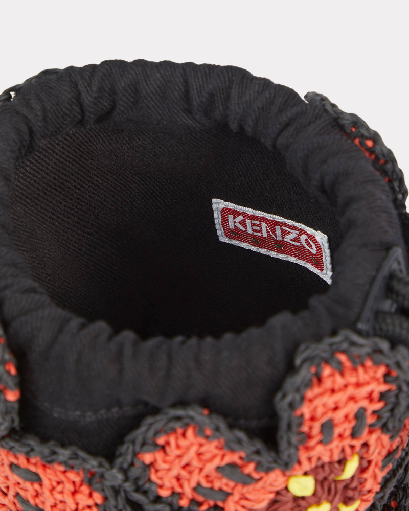 'KENZO Beach' straw floral bucket bag 4