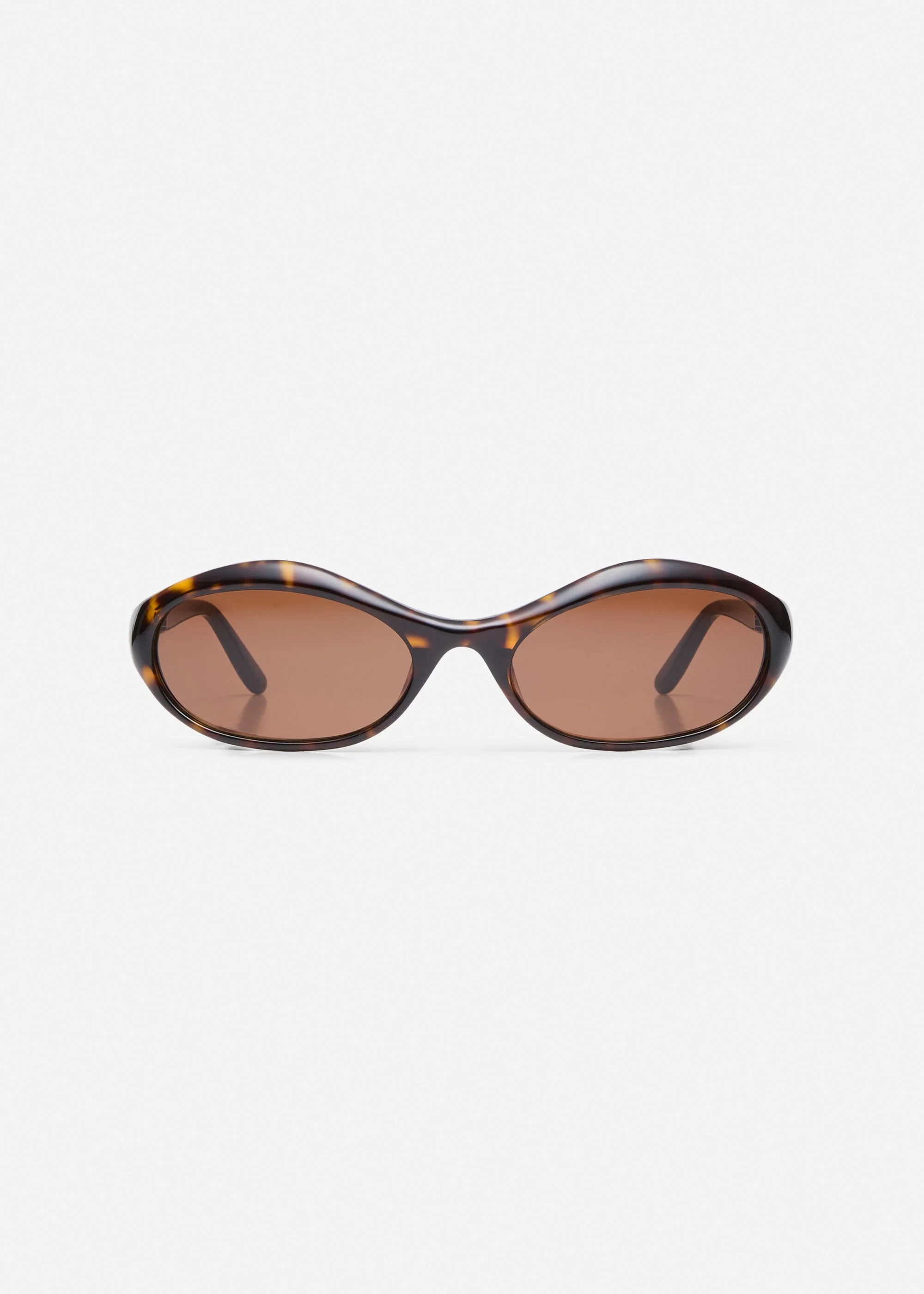 Oval sunglasses in brown - 1