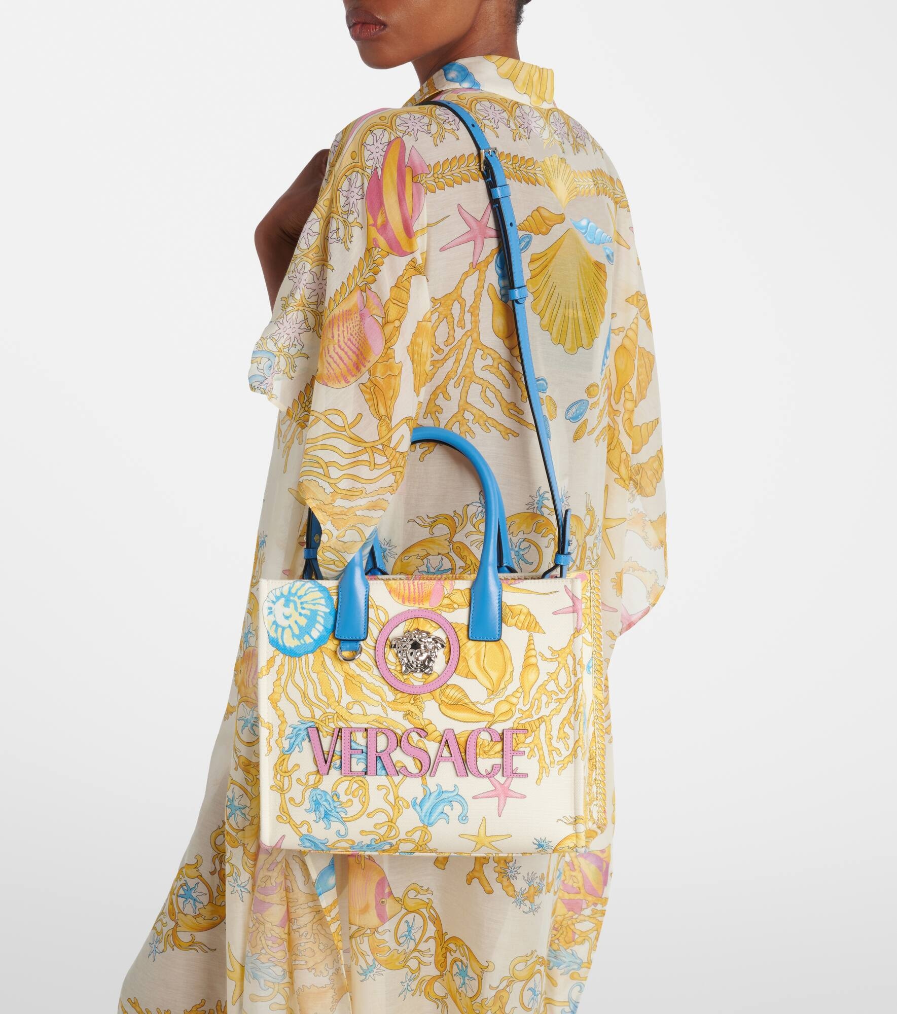 La Medusa Small printed canvas tote bag - 6