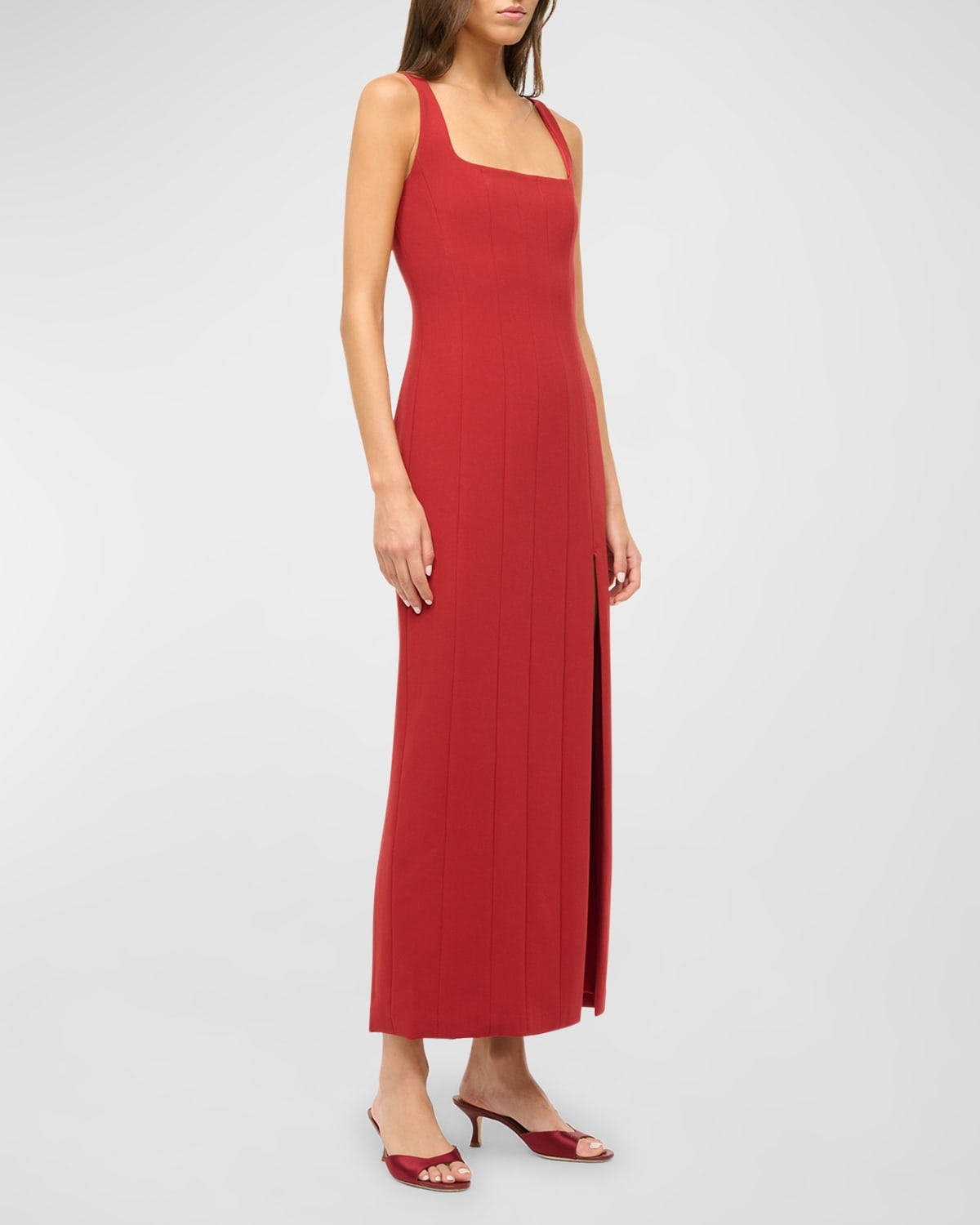 Sleeveless Column Portrait Midi Dress - 4