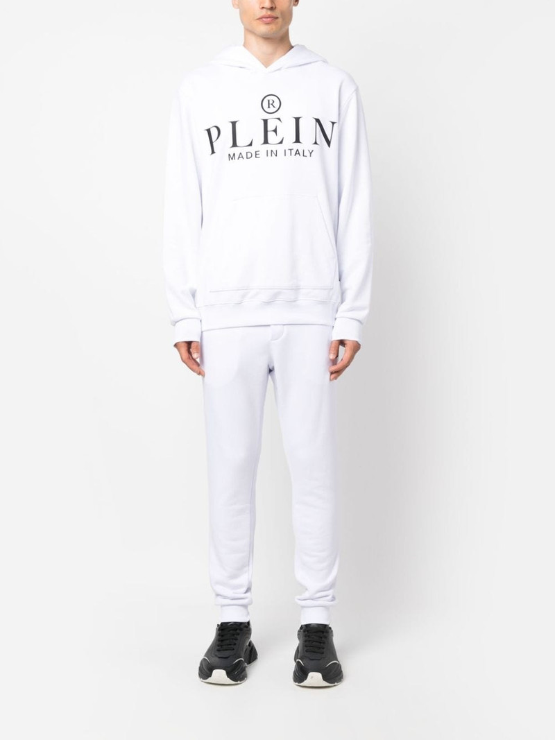 PHILIPP PLEIN logo-print cotton hoodie outlook