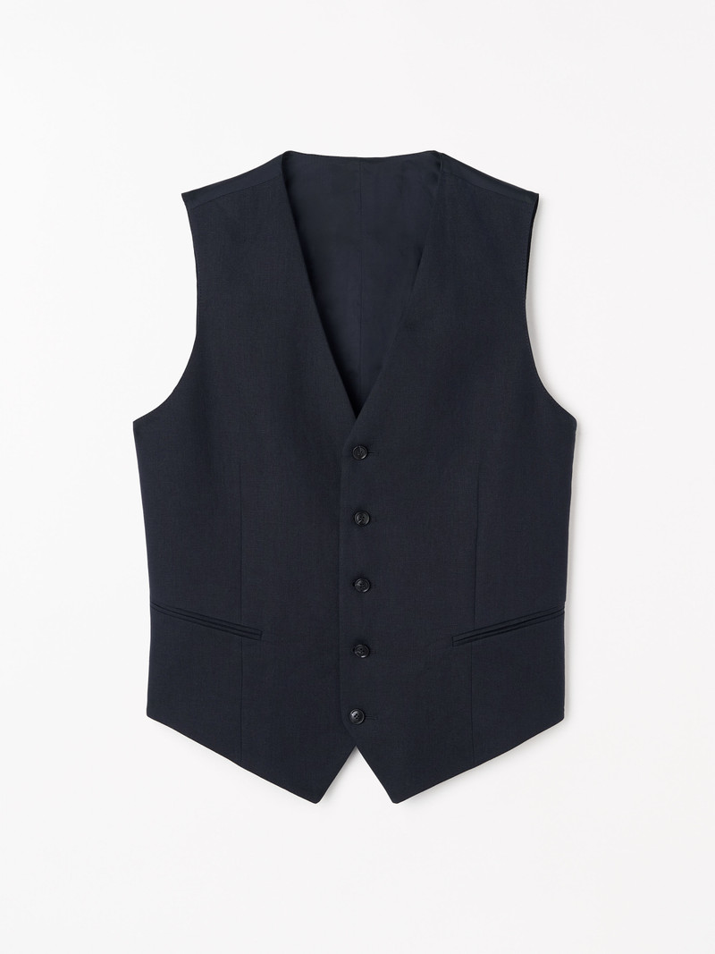 Winston Slim-Fit Linen Waistcoat 1