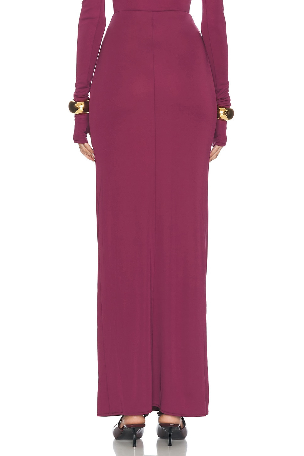 Matte Jersey Long Wrap Skirt - 4