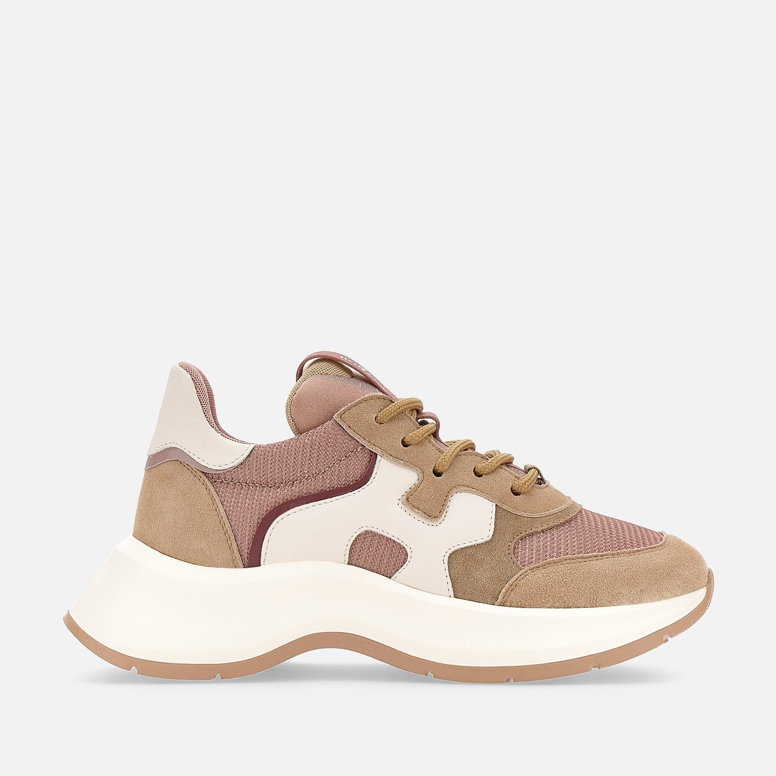 HOGAN Sneakers Hogan H585 Beige Ivory Pink | REVERSIBLE