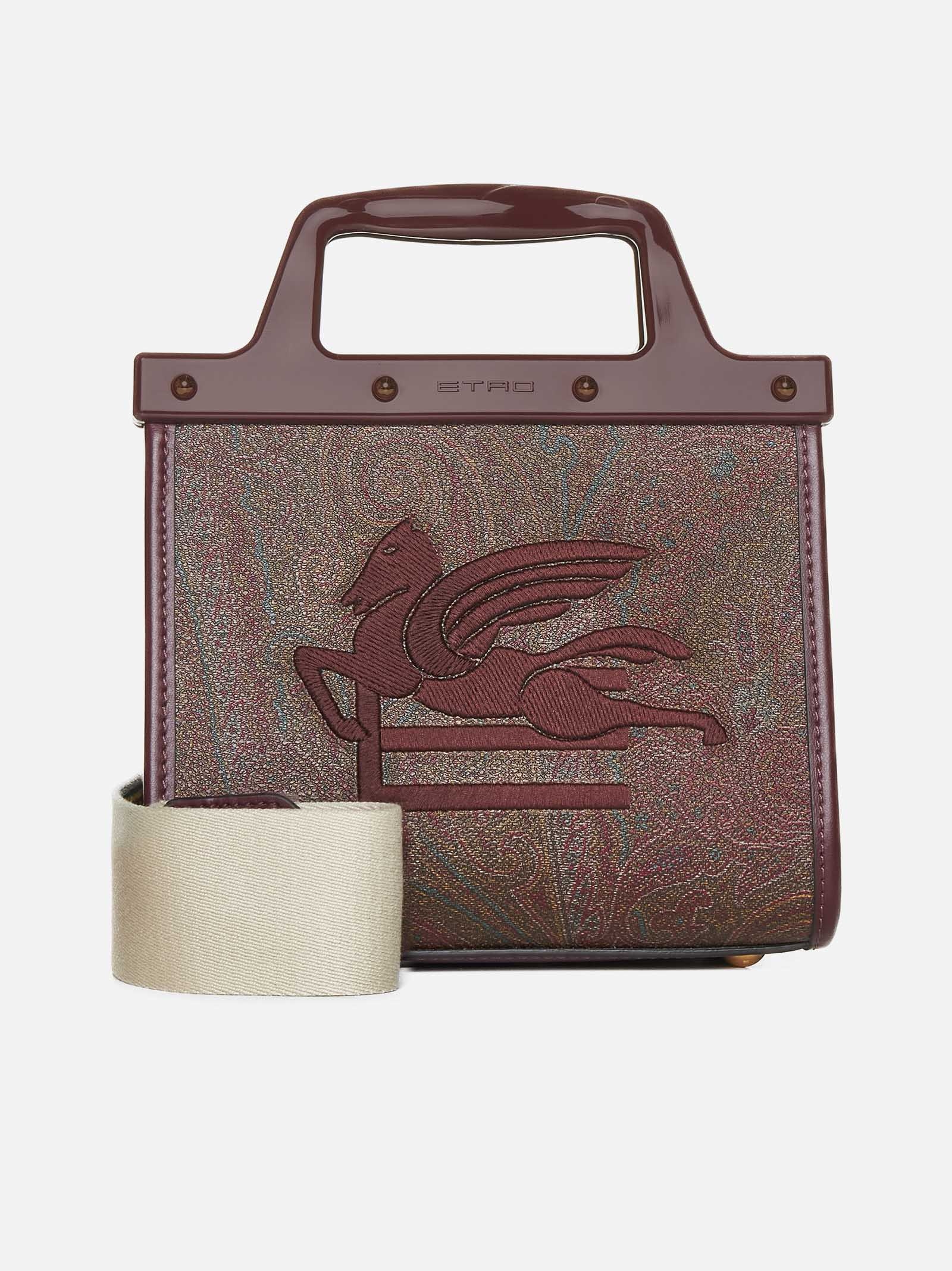 ETRO: cotton shopping bag with embroideries - Multicolor