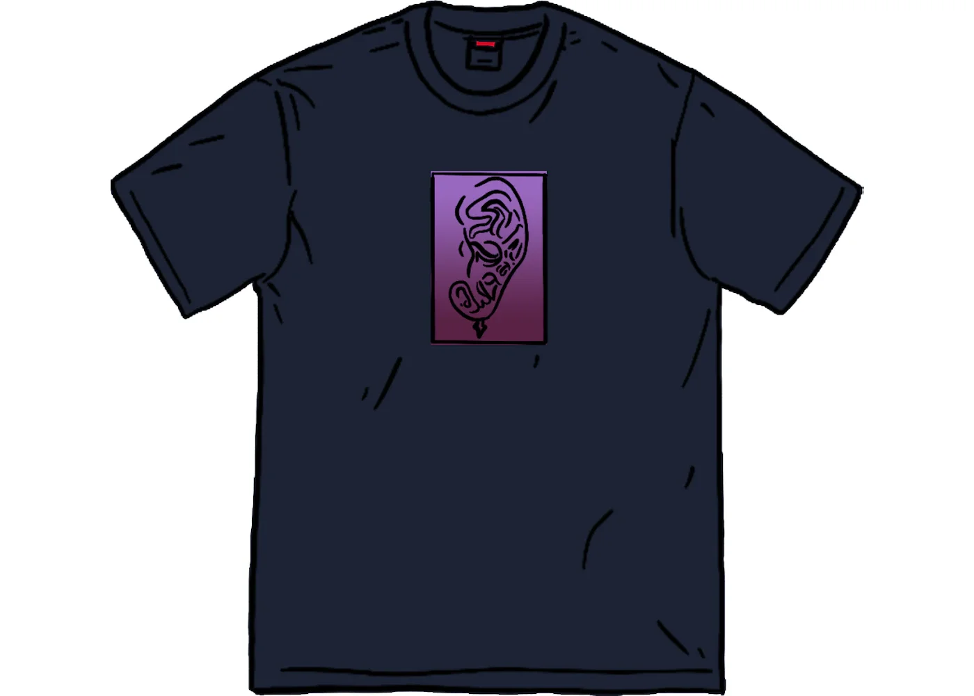 Supreme Ear Tee Navy - 1